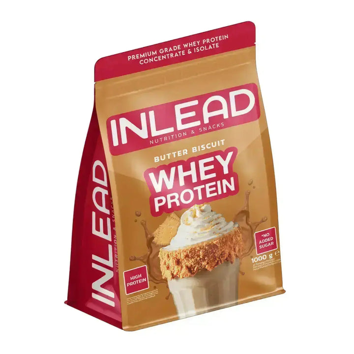 Butterkeks Whey Protein Pulver von INLEAD Nutrition Whey 1000g mit Aminosäureprofil