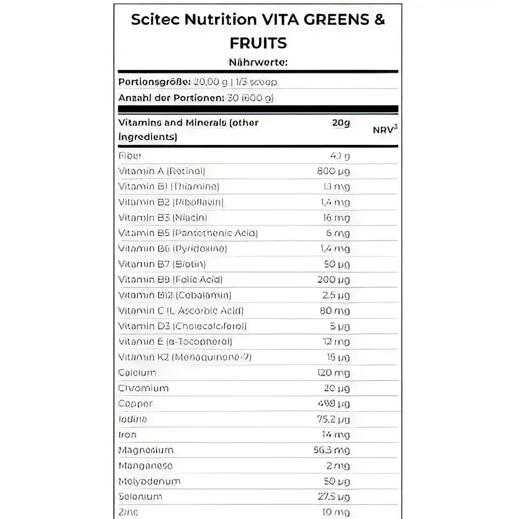 Scitec Vita Greens & Fruits 600g