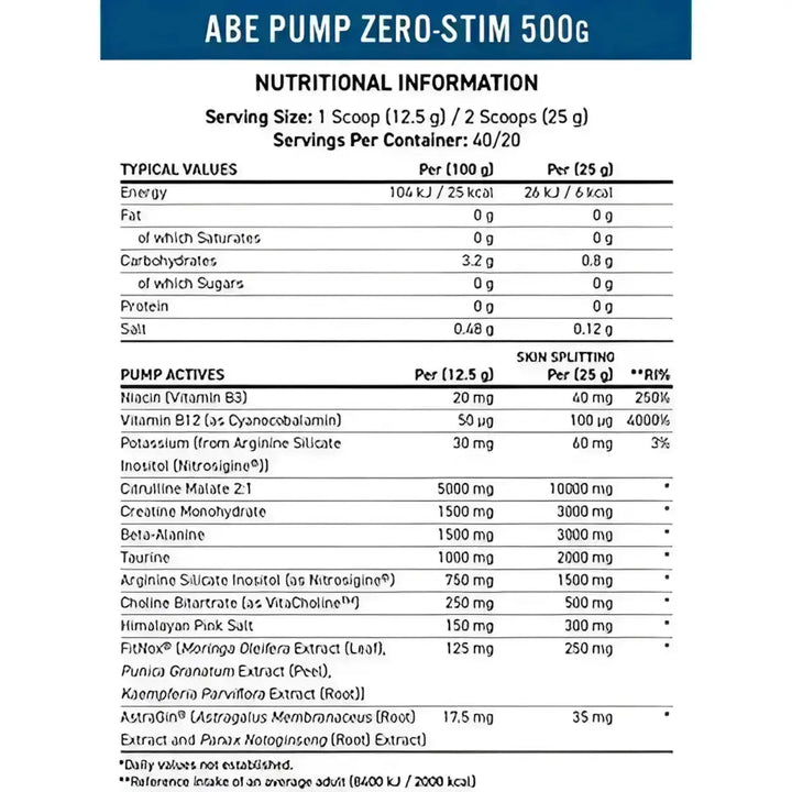 Applied Nutrition A.B.E. Pump 500g
