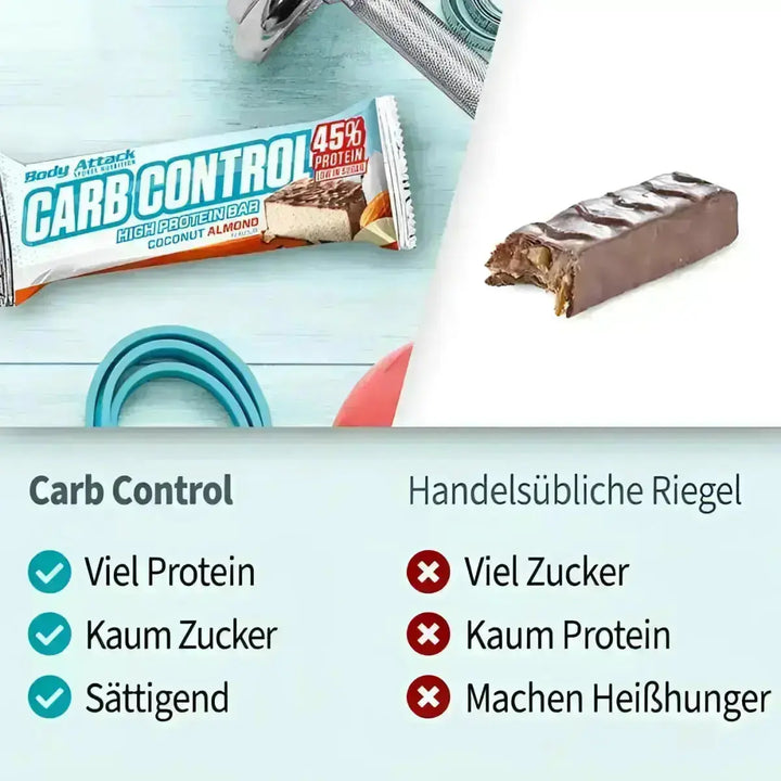 Body Attack Carb Control - Proteinriegel 100g 15 Riegel