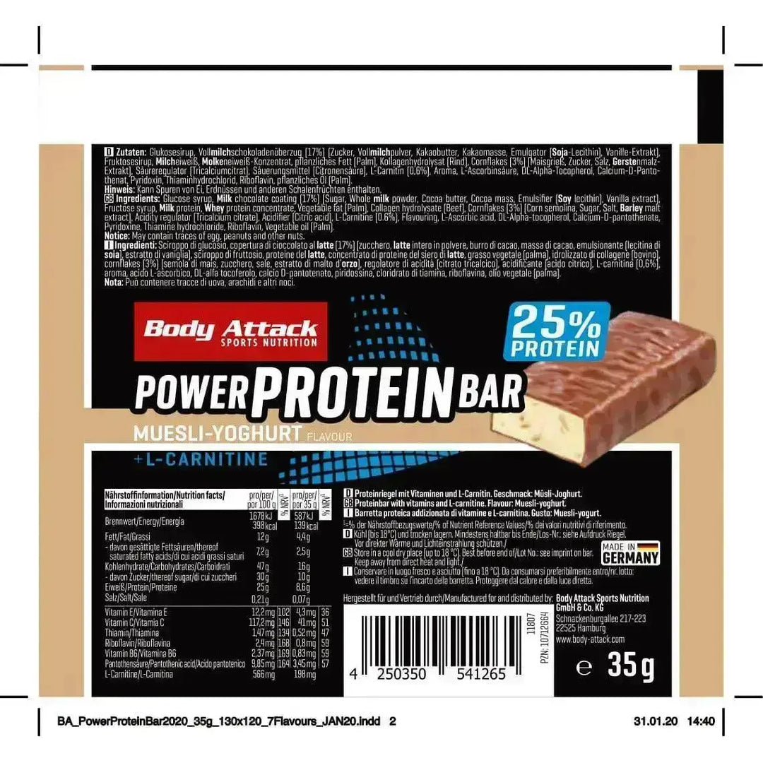 Body Attack Power Protein Bar 24x35g