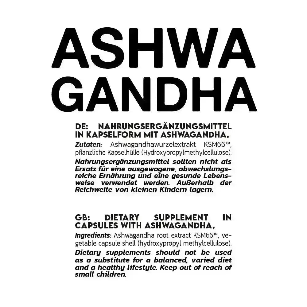 Inlead Ashwagandha KSM-66 120 Kapseln, Nahrungsergänzungsmittel mit Ashwagandha KSM-66