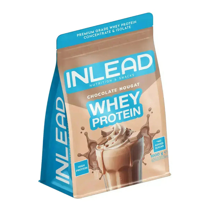 Inlead Nutrition Whey mit Schokoladen-Nougat Geschmack, 1000g, top Aminosäureprofil