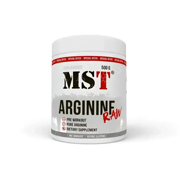 Weißer MST Arginine RAW 500g Behälter, reines L-Arginin, arginine raw Nahrungsergänzung