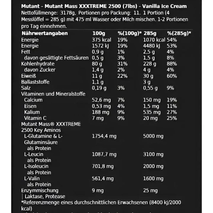 Mutant Mass XXXTREME 2500 - 2,72 kg
