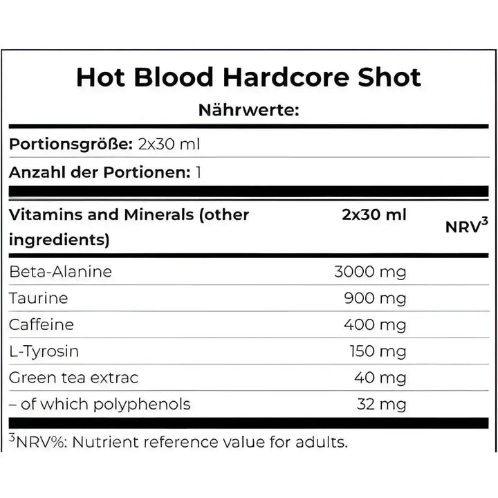 Scitec Hot Blood Hardcore 20 x 60ml
