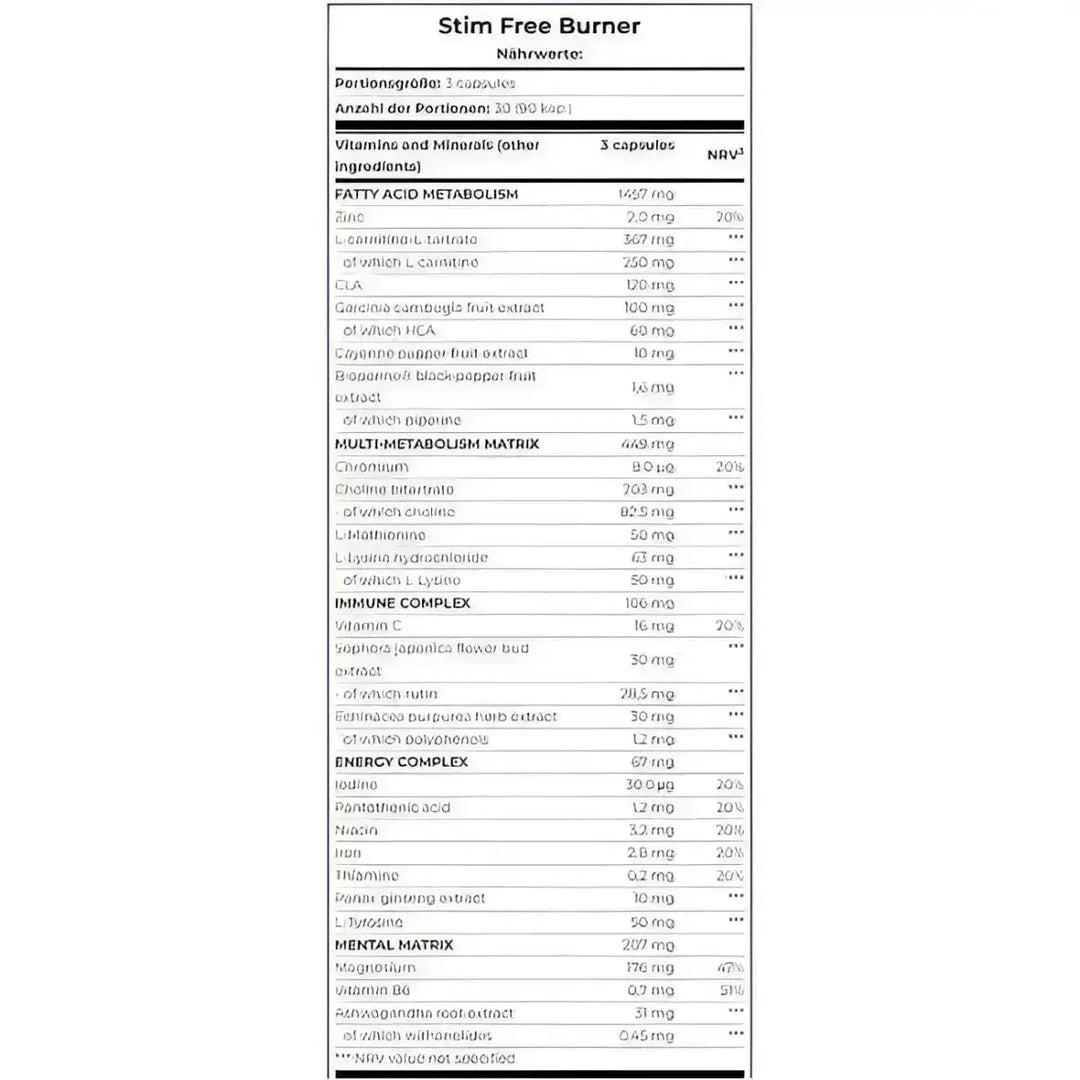 Scitec Stim Free Burner 90 Caps