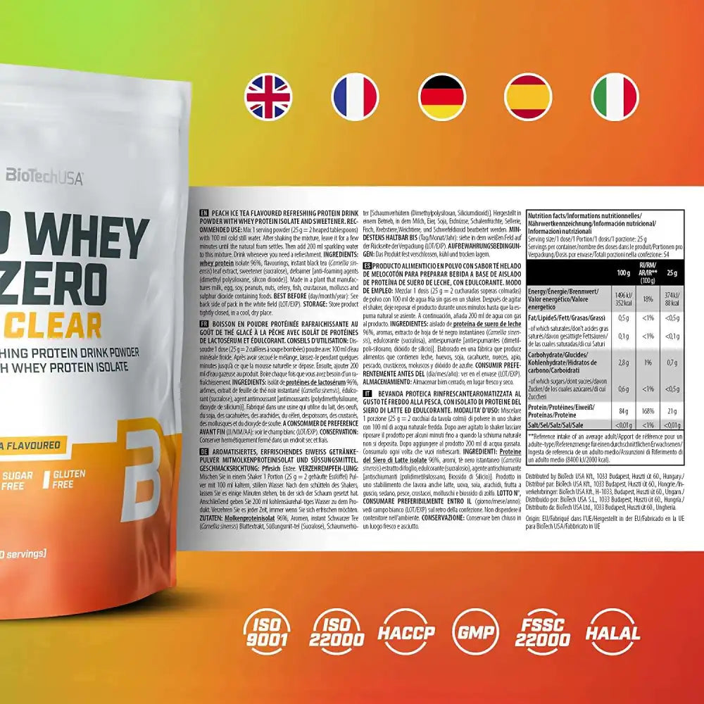 BioTech Iso Whey Zero Clear 1000g