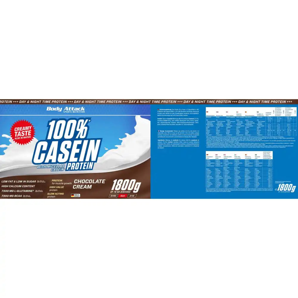 Body Attack 100% Casein Protein 900g