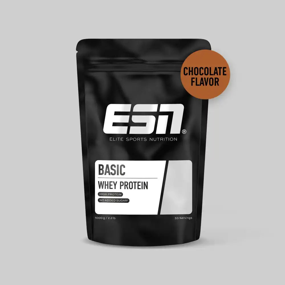 ESN Basic Whey 1kg - Chocolate - Sportnahrung Hochwertiges Protein – Dein Molkenproteinkonzentrat für effektiven