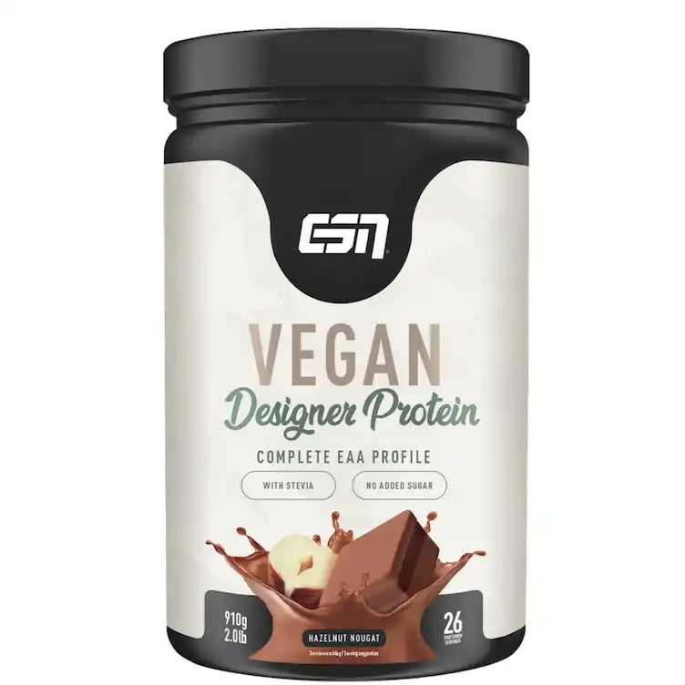 ESN Vegan Designer Protein 910g Dose - Hazelnut Nougat - Sportnahrung