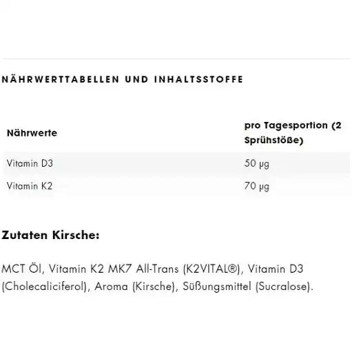 ESN Vitamin D3+K2 Spray 30ml