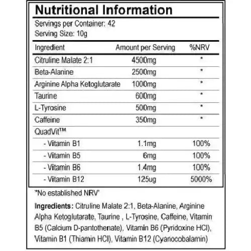 Extreme Labs - NO3 PreWorkout 42 Serverings