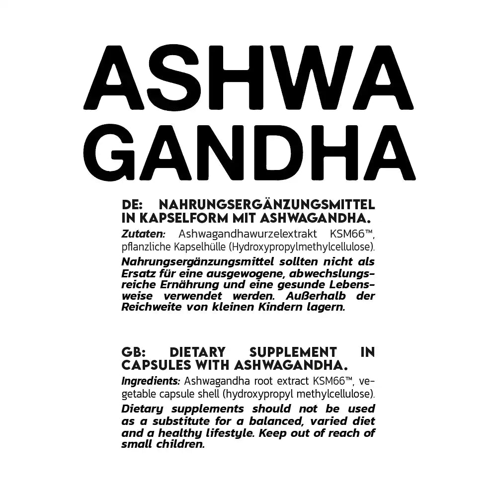 Inlead Ashwagandha KSM-66 120 Kapseln, Nahrungsergänzungsmittel mit Ashwagandha KSM-66