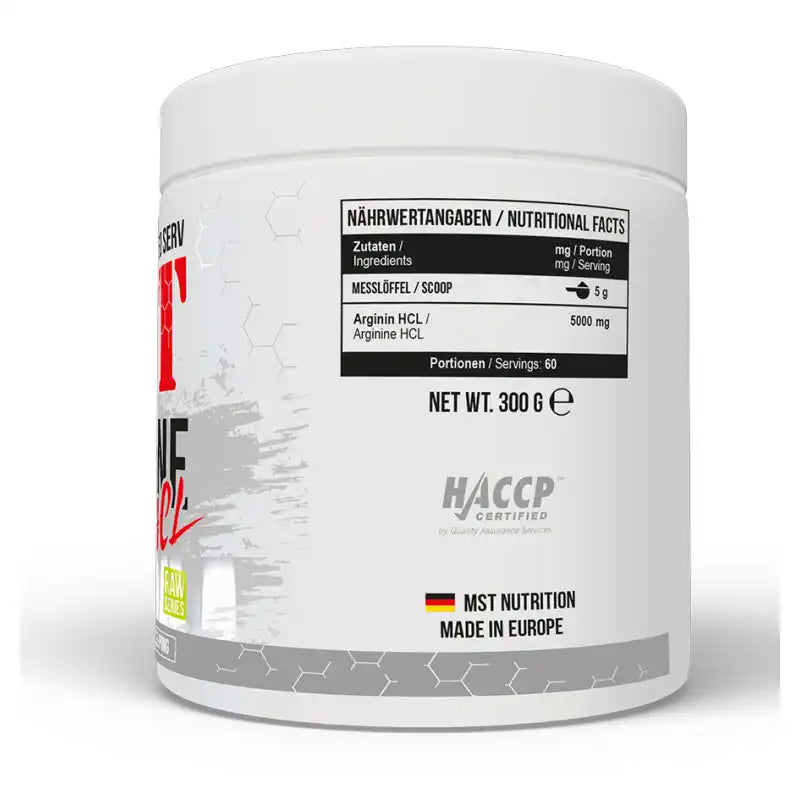 MST Arginine HCL 300g Supplement zur Verbesserung der Leistungsfähigkeit kaufen
