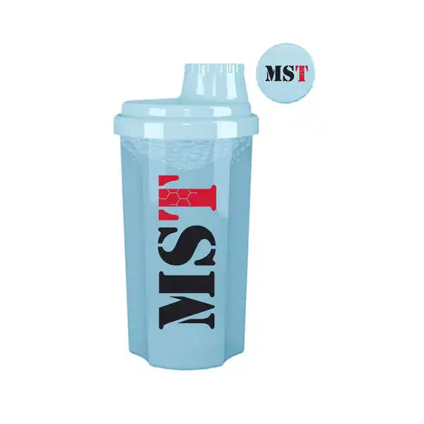 Hellblaue MST® Nutrition Shaker Columbia Blue 700ml für einfaches Mischen unterwegs