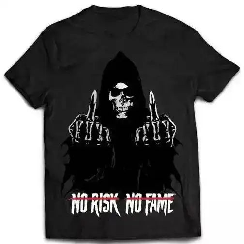 Skull Labs T-Shirt NO RISK-NO FAME Schwarz/ Silber