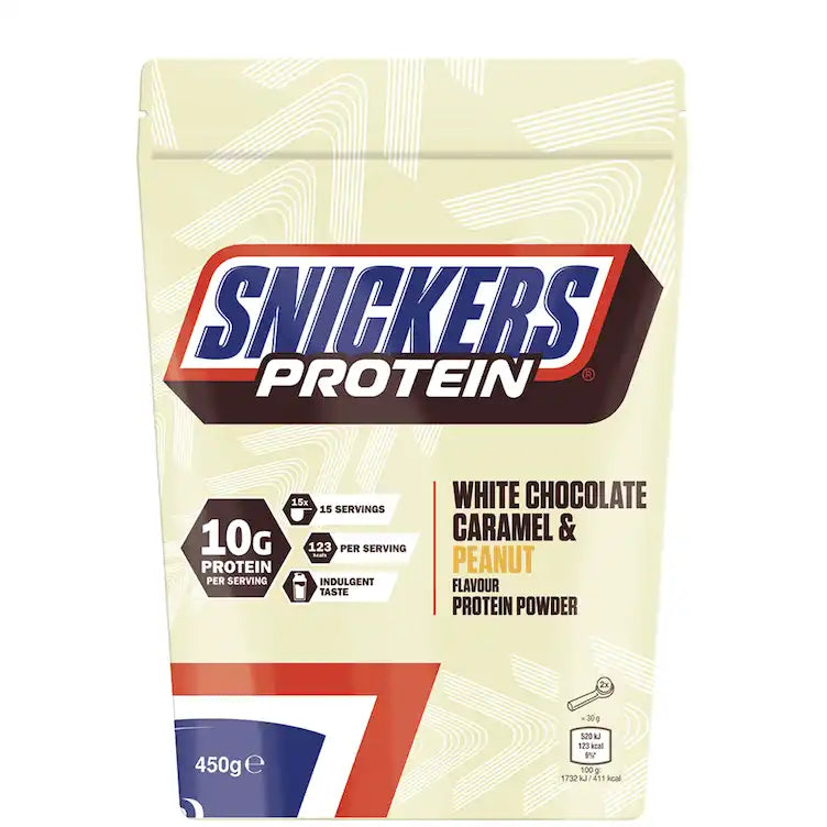 Snickers HI Protein 875g White Choc, Caramel&Peanut