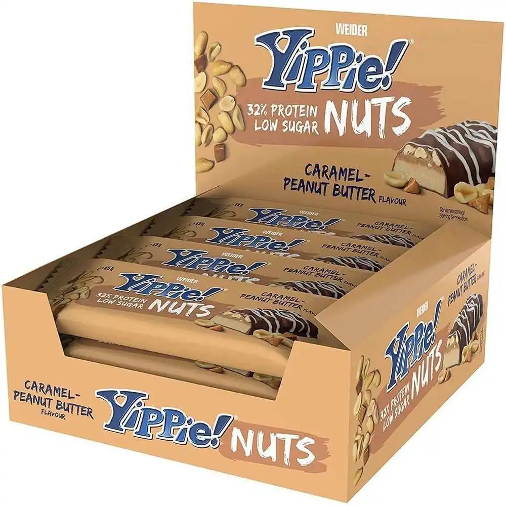 Weider Yippie Nuts Bar 32 % 12 x 45g